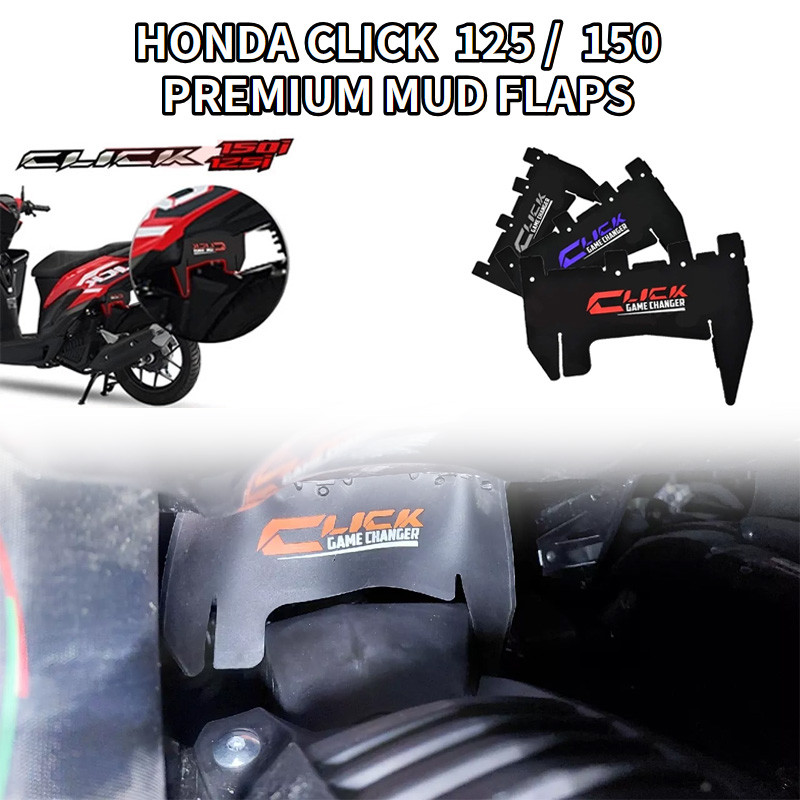 Honda Click 125/150 V2 Rubber Mud Flaps Cover / Click Game Changer Mud ...