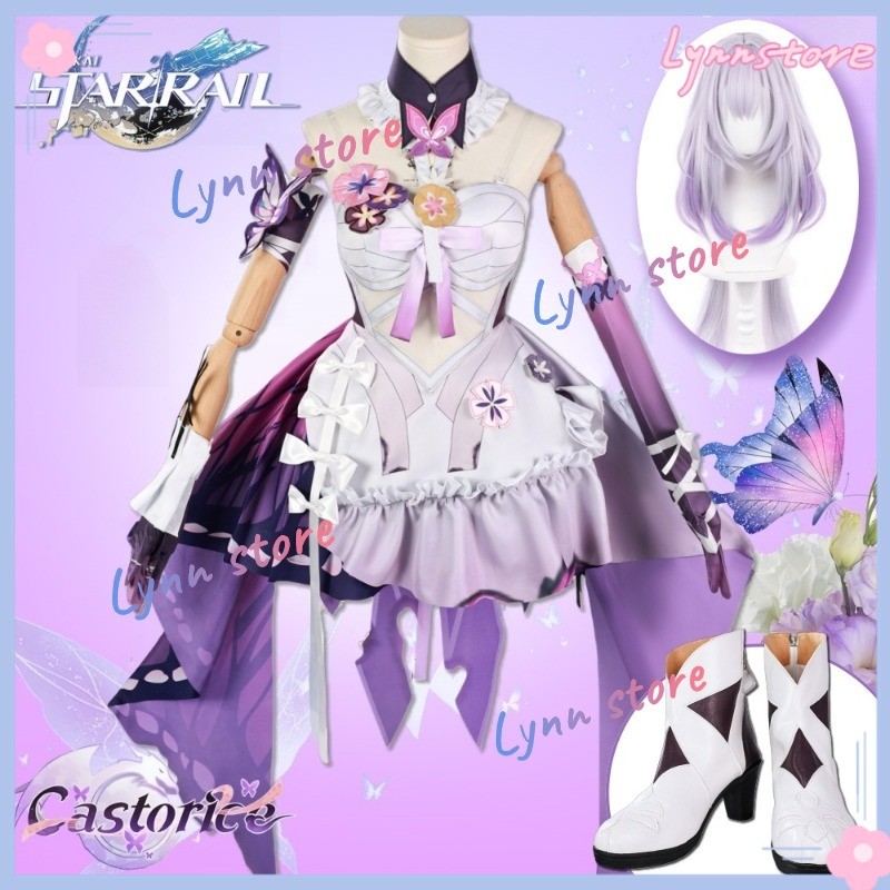 game-honkai-star-rail-castorice-cosplay-costume-dress-wig-shoes-set
