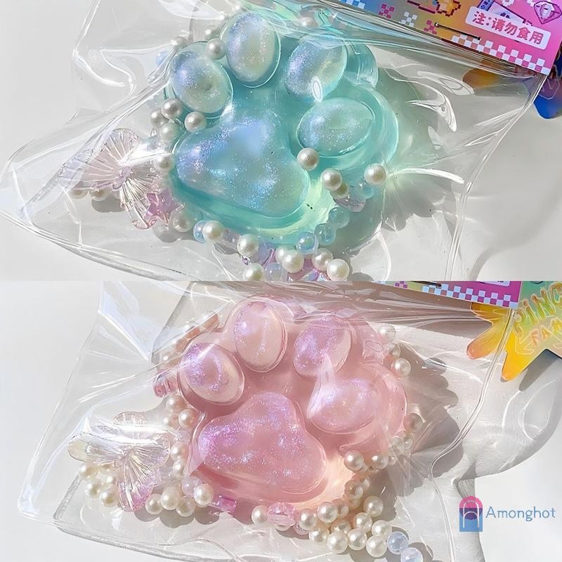 Image showcasing Amonghot> Squishу Cat Paw Slow Rebound Stress Reducing Toy Pinch Fidget Toy Squishies Squeeze ...