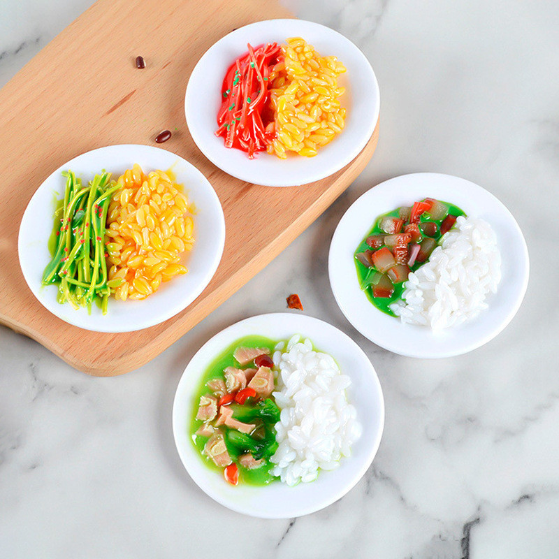 Simulation Rice Bowl Fried Rice Food Dish Model Large Food Play Set ...