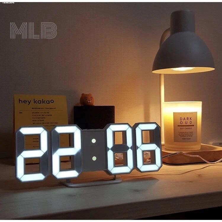 3DLED Digital Electronic Clock Glow Night Mode Wall Decoration For ...