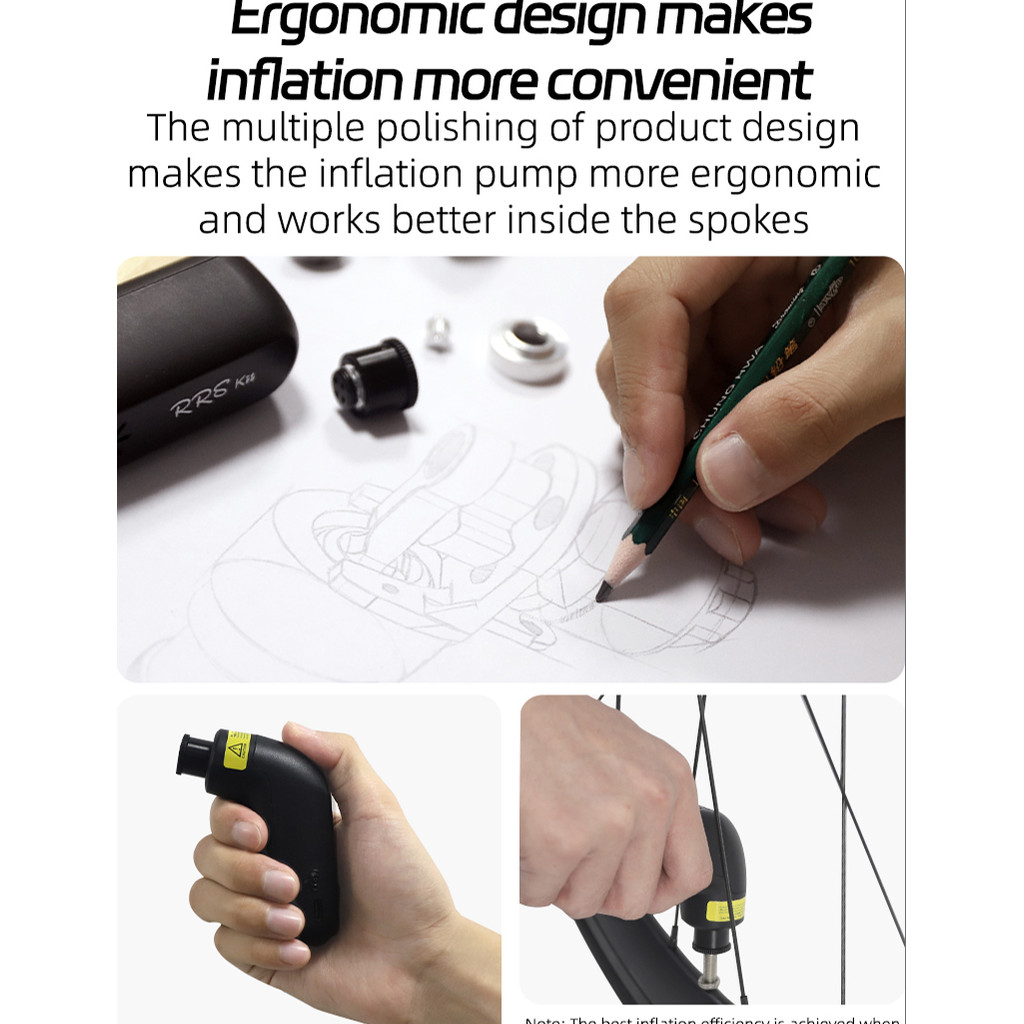 Rrskit Mini Electric Inflatable Pump Bicycle Inflatable Pump ...