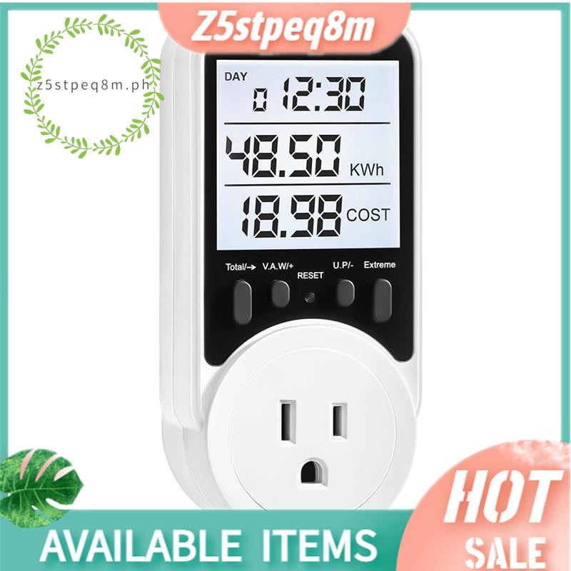 Watt Meter, Plug-in Socket Power Meter, Wide Range, Backlit Large ...