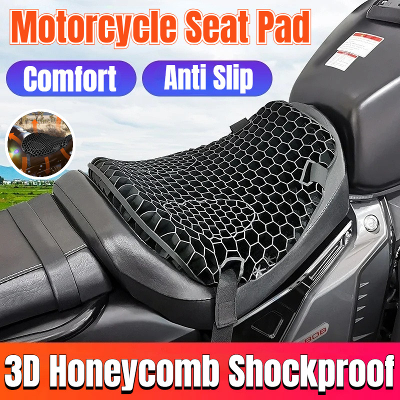 3D Honeycomb Motorcycle Seat Cushion Anti Slip Shockproof Decompression ...