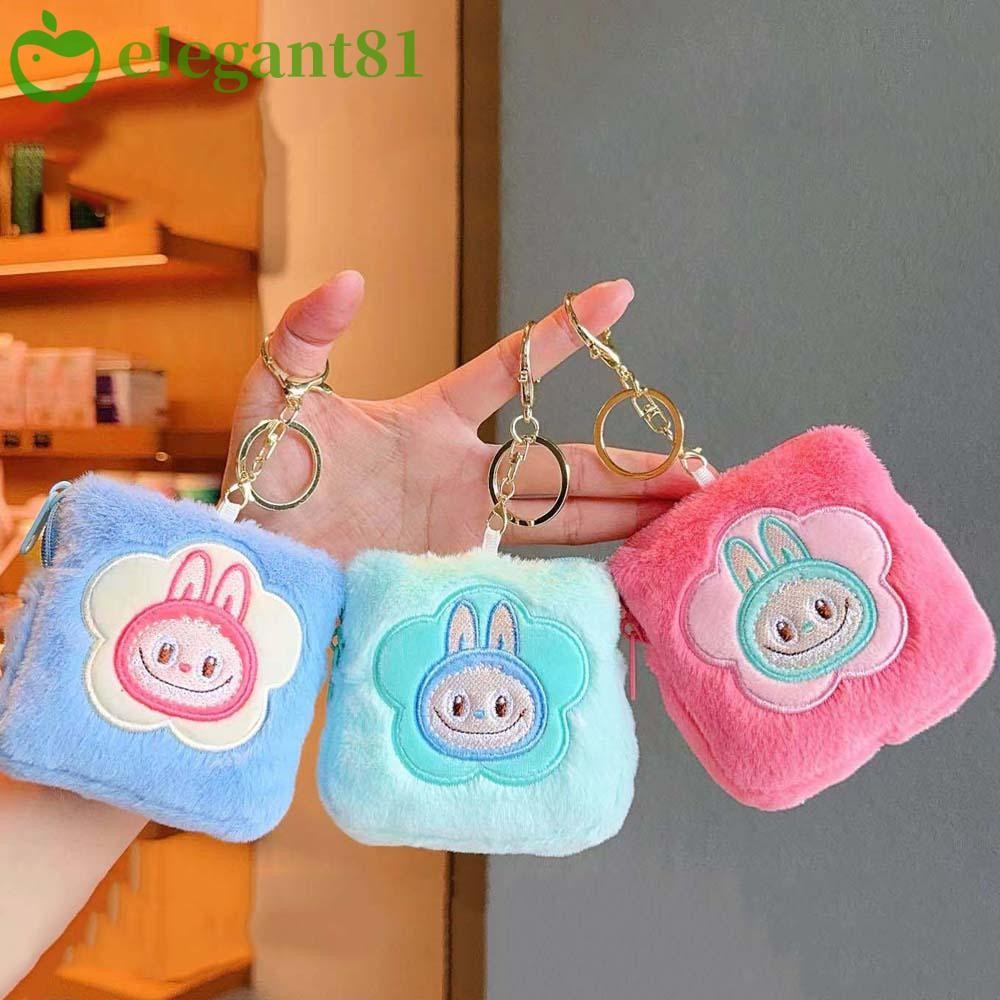 ELEGANT81 Labubu Zero Wallet, Backpack Charms Stuffed Toys Labubu Coin ...