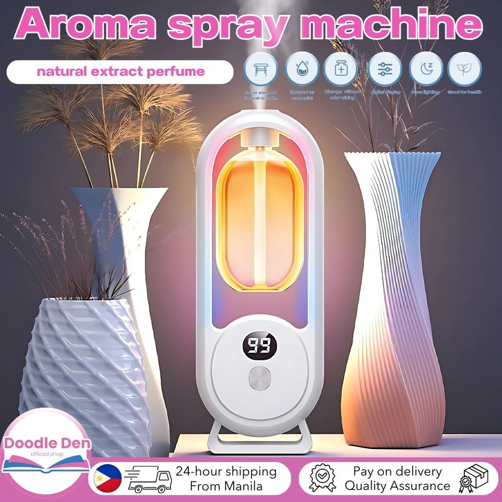 Digital Display Automatic Aroma Diffuser Rechargeable Air Purifier ...