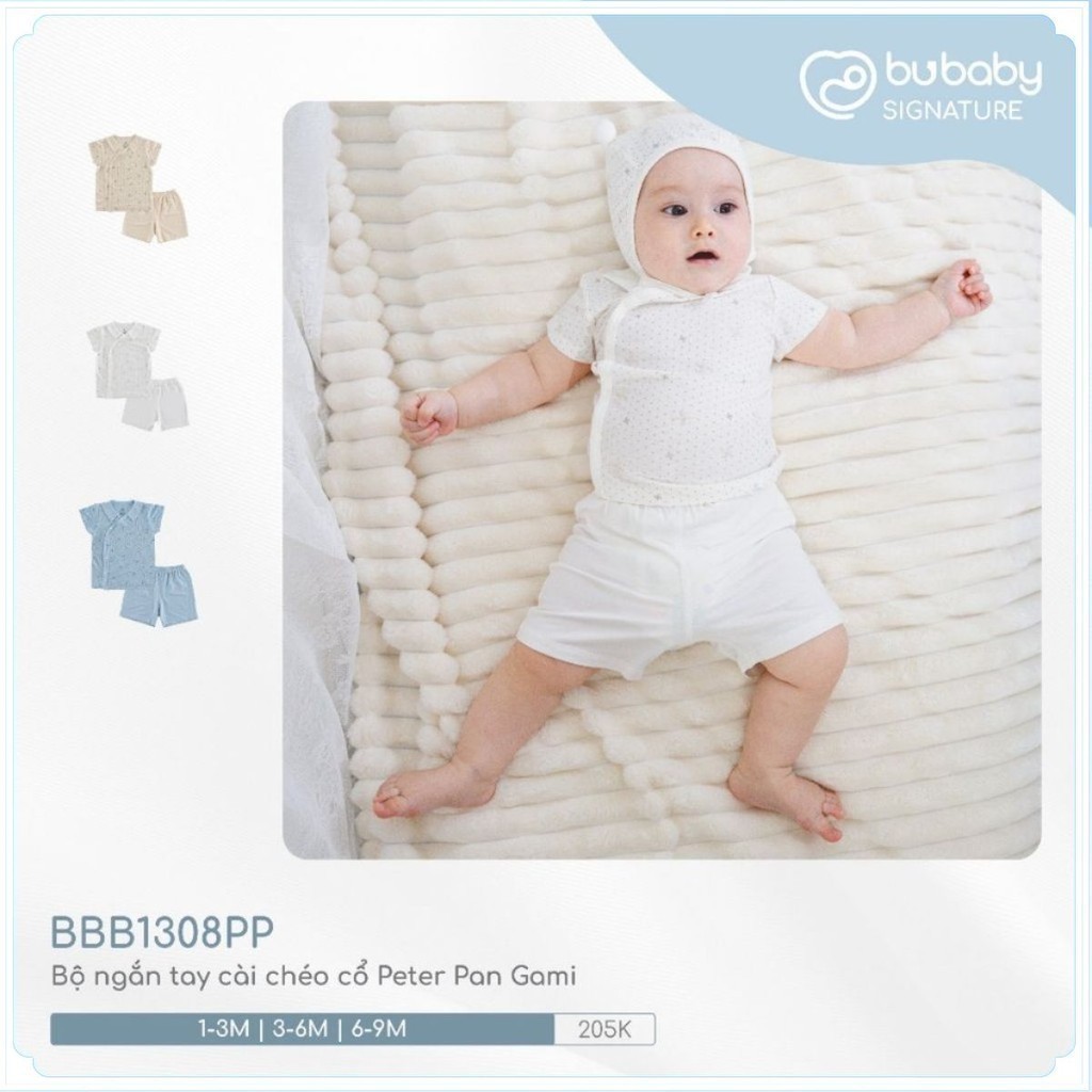 [BU Baby] (0-9M) Peter Pan Gami BBB1308PP cross-collar short-sleeved ...