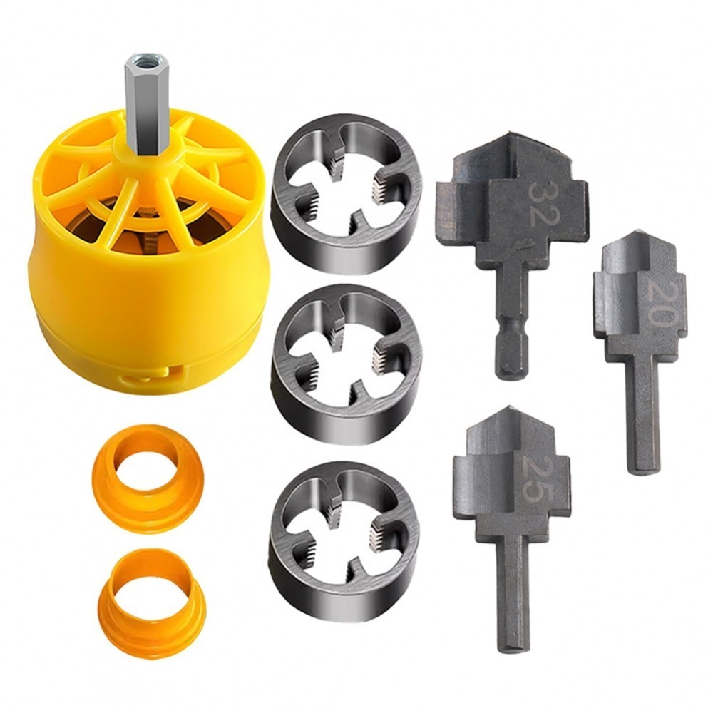 PVC Pipe Threader and Stepped Drill Bits Set for Easy Usage with Drills ...