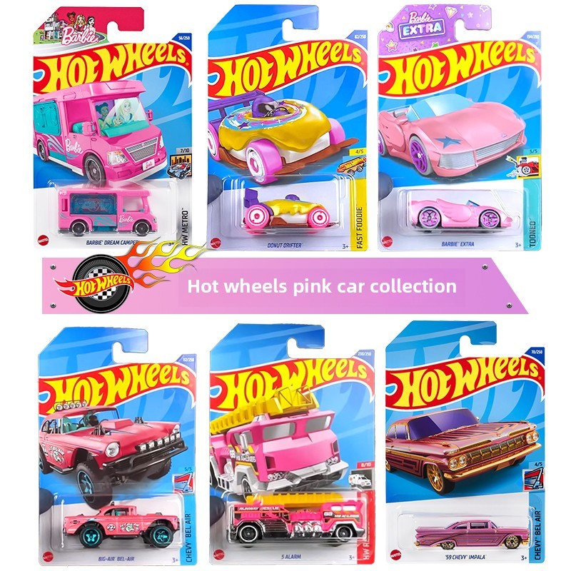 Hot Wheels Pink Cars 1:64 Diecast Alloy Collection – Cute Toy Vehicles ...