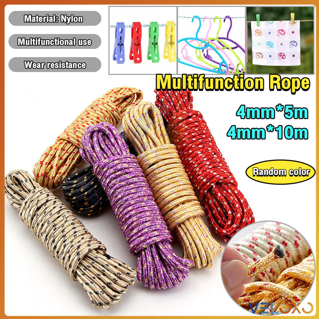 VEO Multifunction Rope 5m 10m Clothesline Nylon Non-slip and Windproof ...