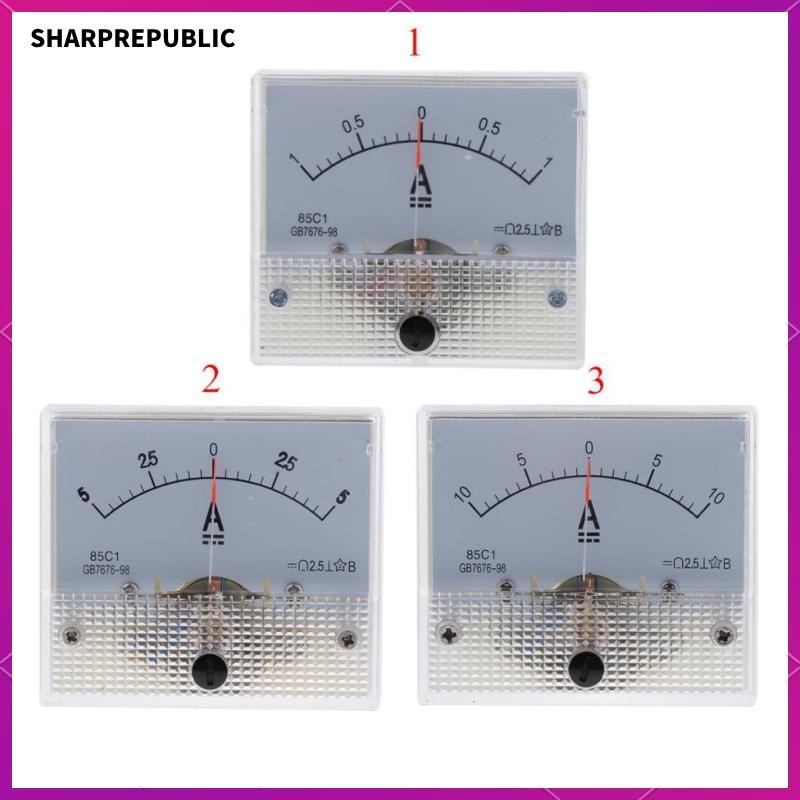 [Sharprepublic] Rectangle DC Analog Amp Meter Ammeter 85C1 Tester 2.5 ...