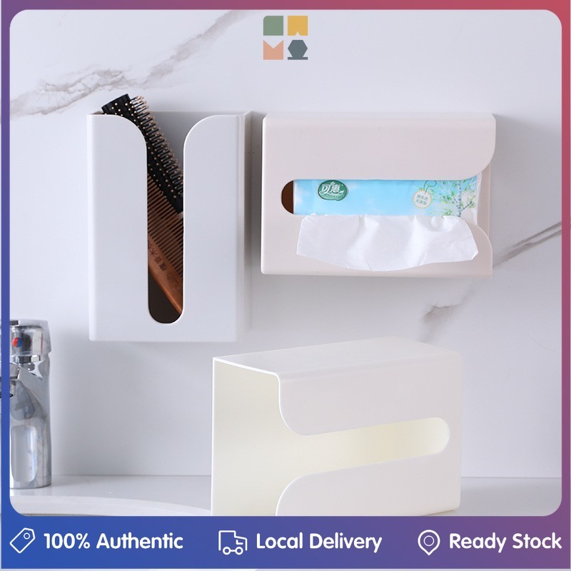Flandre Tissue Rack Without Punching Wall-Mounted Tissue Box Paste-Type ...