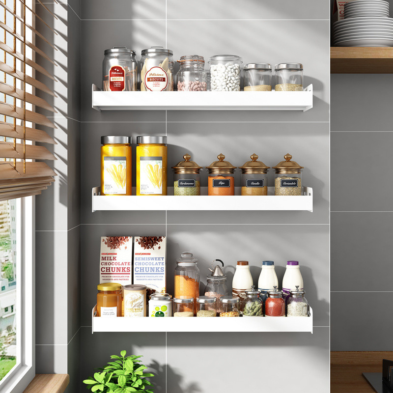 Kitchen Rack Wall-Mounted Alumimum Bright Moon White Kitchenware ...