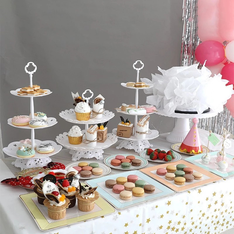 2/3 Layer Cupcake Pastry Cake Dessert Stand Cookie Tray Rack Candy ...