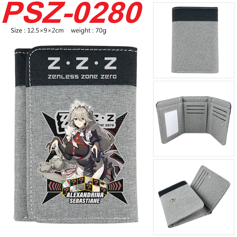 Zenless Zone Zero Animation Pattern Vertical Button Students Wallet ...