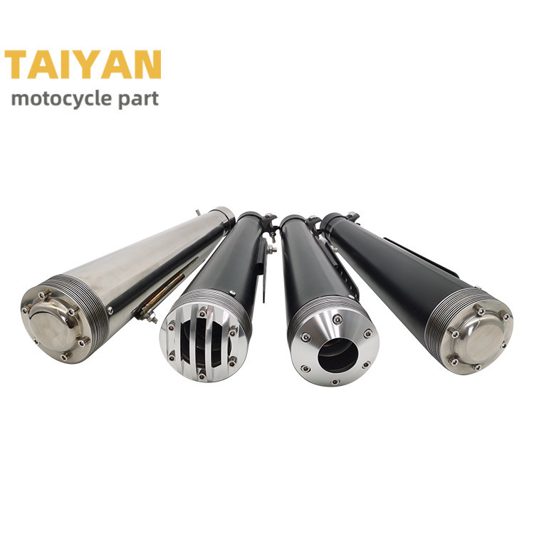 Motorcycle Retro Trap Exhaust Pipe Ranger Harley Prince Black Plating ...