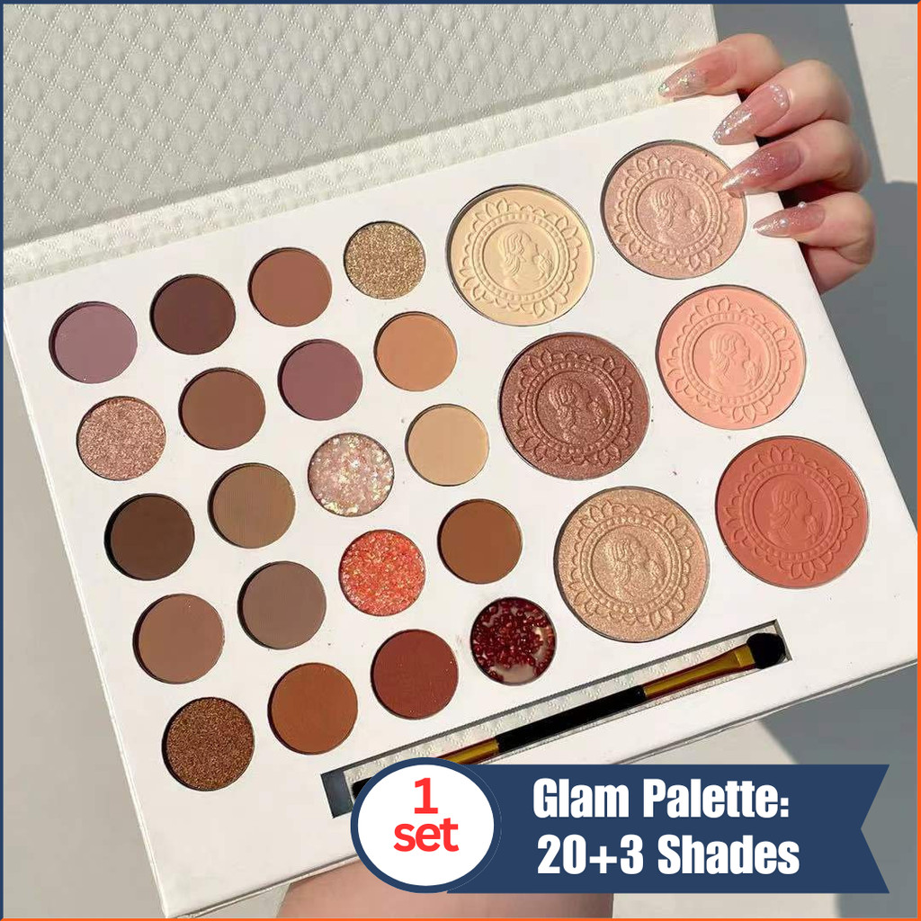 PinoyMart Glam Palette 20+3 Shades for Contouring, Highlighting, and