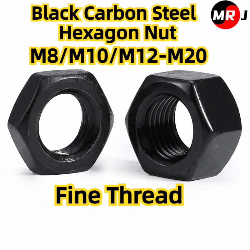 Fne Thread Black 8.8 Steel Hexagon Nuts Hex Nuts M8 M10 M12 M14 M16-M36 | eBay