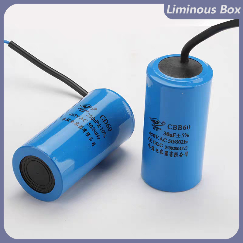 Condensatore Di Avviamento CD60 200-300uF 240VAC Per Motori Elettrici
