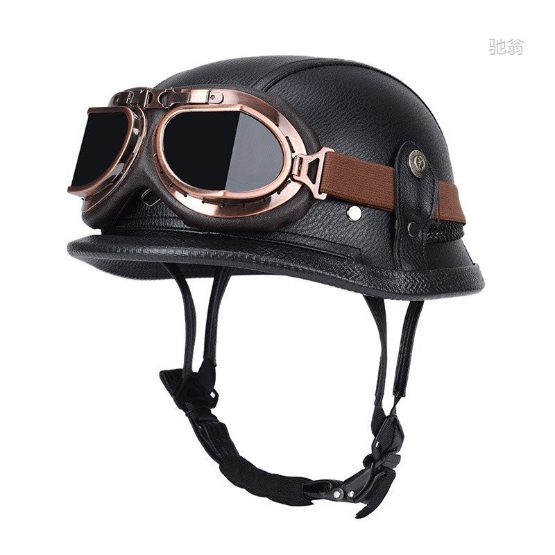 Motorcycle Helmet Scooter Helmet Cruiser Retro Men's German Style Half ...