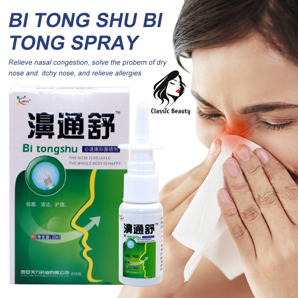 20ml Nasal Sprays Rhinitis Treatment Nose Itch Relief Sprayer | Shopee ...