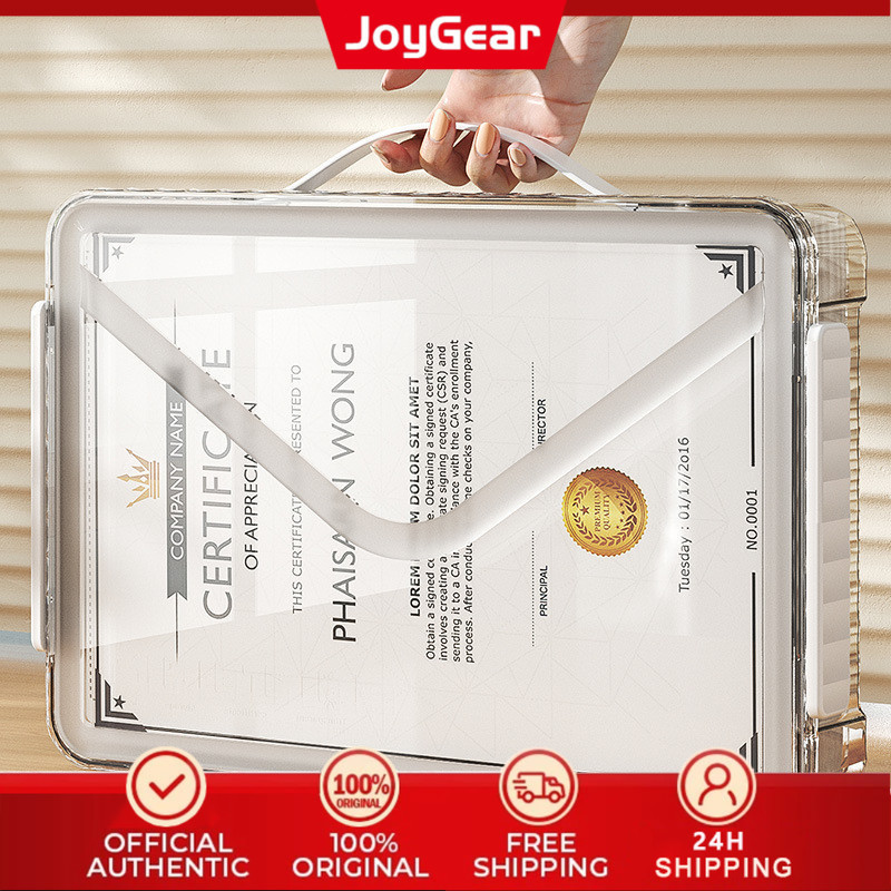 Document Certificate Storage Box Clear Organizer Desktop Storage ...