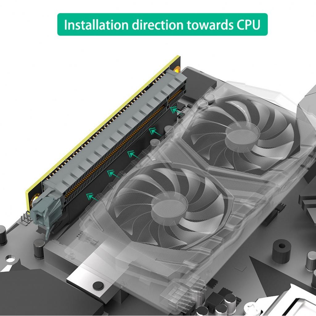 Haichao PCIE Card Adapter 90 Degree Computer Slot Converter For 1U ...