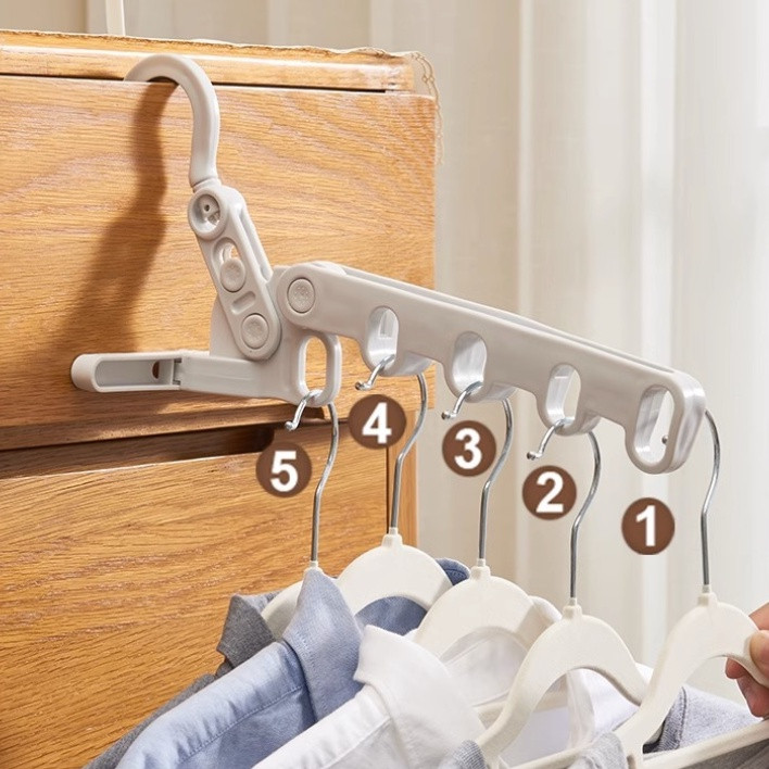 Portable 5-hole Clothes Drying Rack 360 Degree Rotary Hook Travel ...