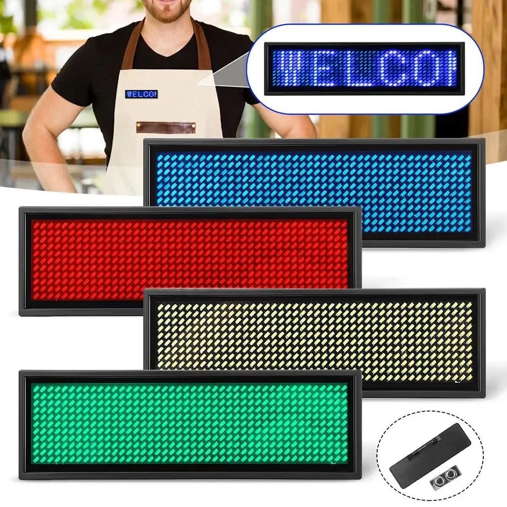 Mini LED Digital Rechargeable Bluetooth Digital LED Badge DIY ...