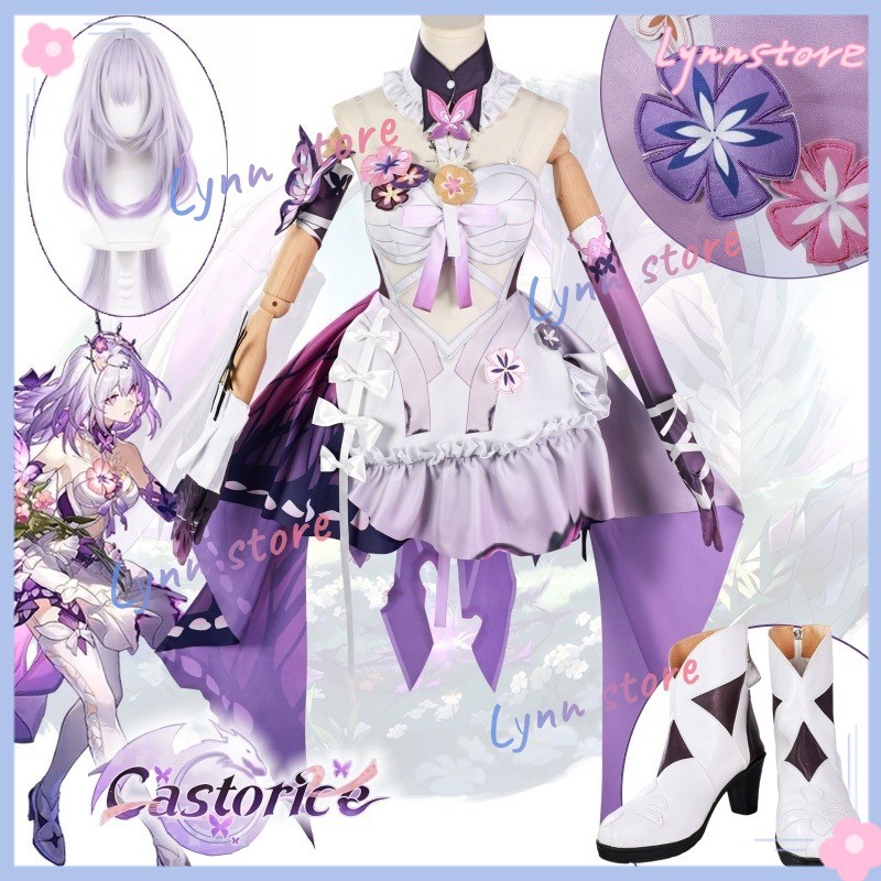 game-honkai-star-rail-castorice-cosplay-costume-dress-wig-shoes-set