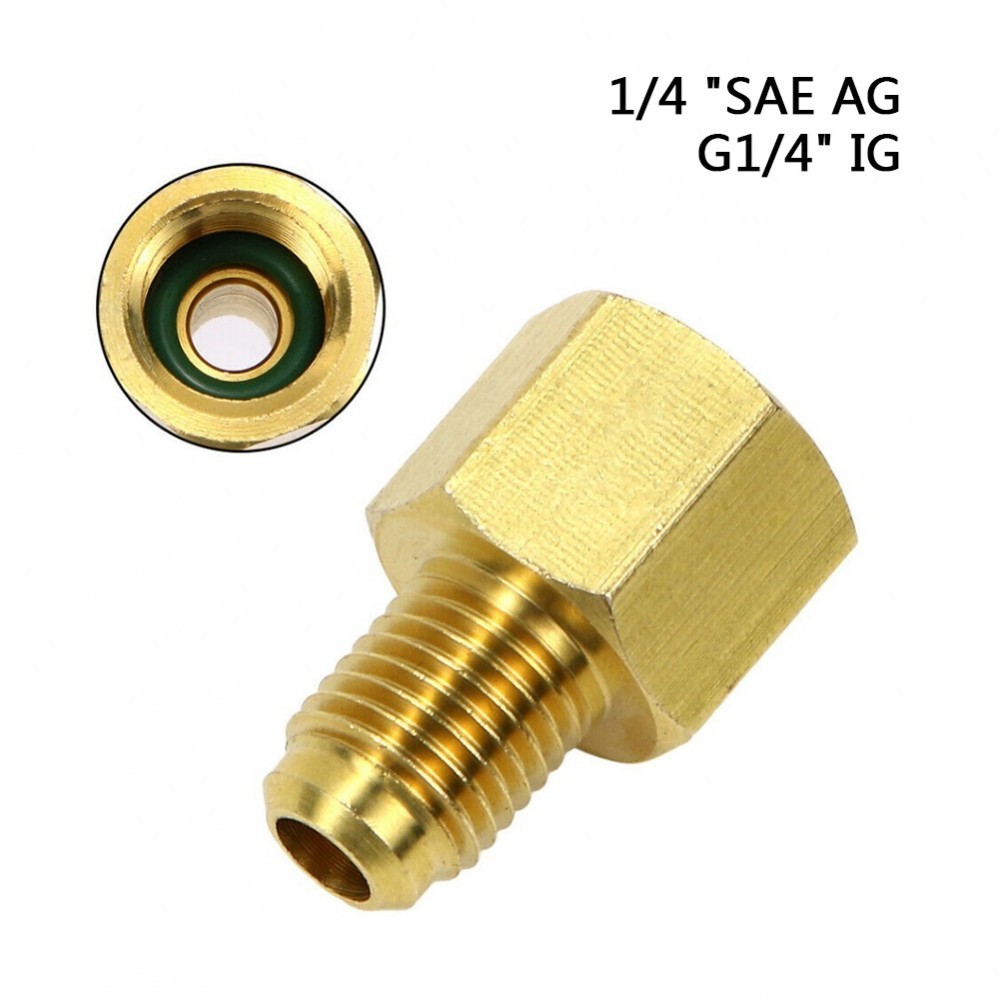 Nitrogen Regulator Adapter Parts Connector Useful Brass Fittings G1/4 ...