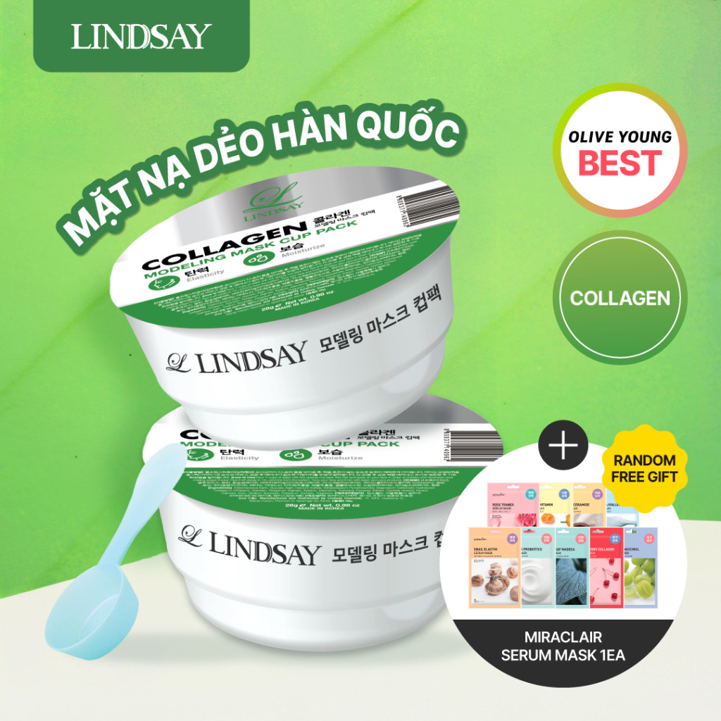 LINDSAY Disposable Modeling Mask Cup Pack Cool Tea-tree 28g | Shopee ...