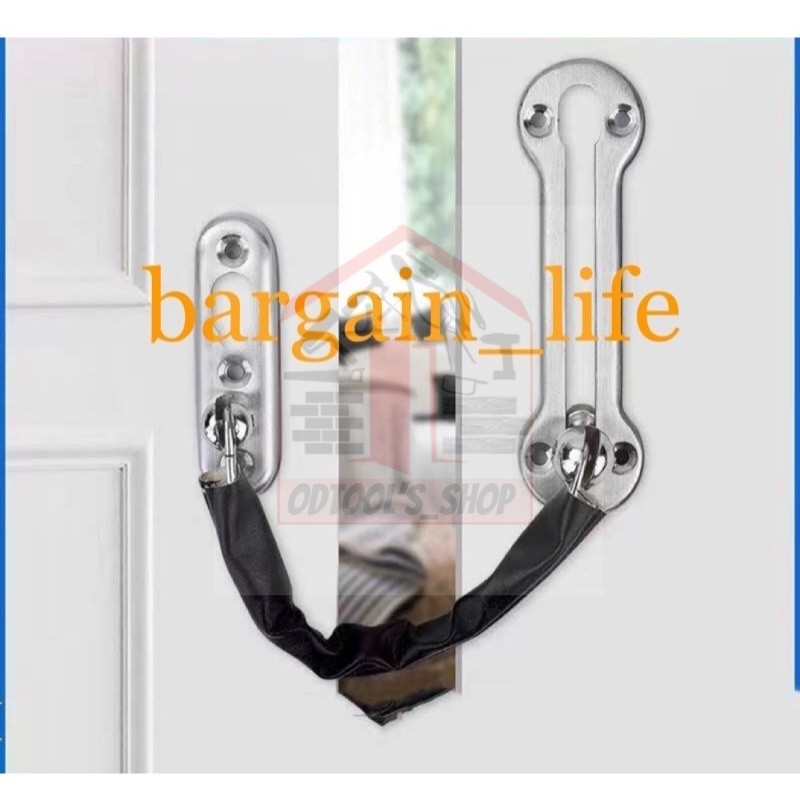 Anti-TheftDoor Chain Lock Guard Security Stainless steel | Shopee ...