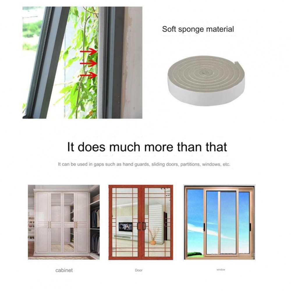 [ISHOWMALPH]Dust Guard Soundproofing Strip for Doors and For Windows