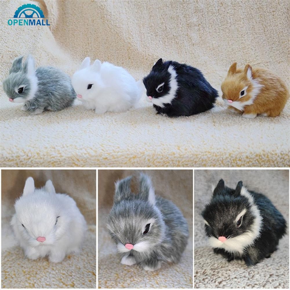 OPENMALL Simulation Rabbit Toy Home Decoration Squatting Rabbit Model ...