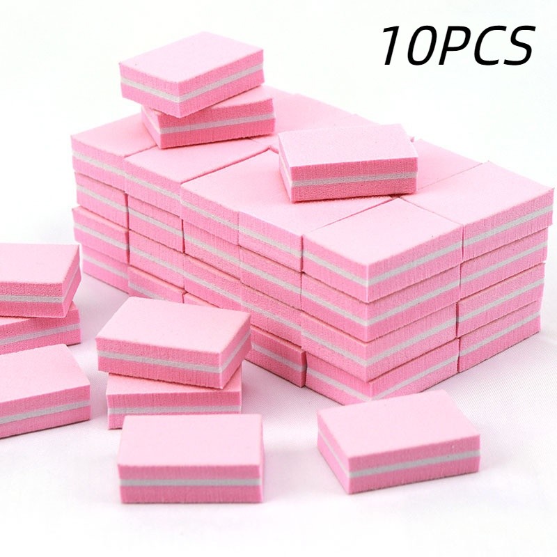 10Pcs Mini Buffing Sanding Files Block Pedicure Manicure Care Double ...