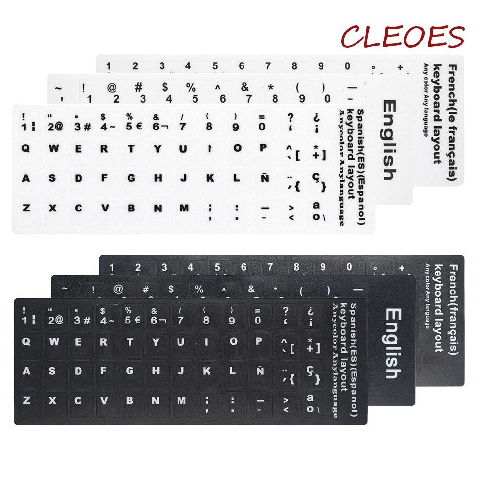 CLEOES Keyboard Stickers Arabic Non Degumming Alphabet Layout Laptop PC ...