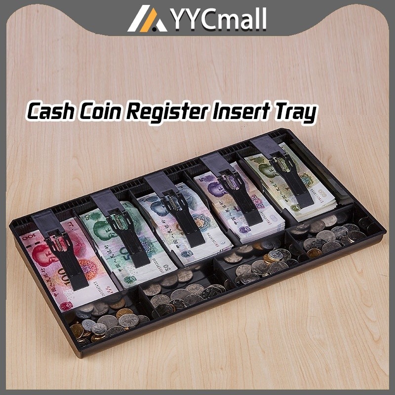 5 Grid Money Cash Coin Register Drawer Insert Tray Cash Coin Tray Cash ...