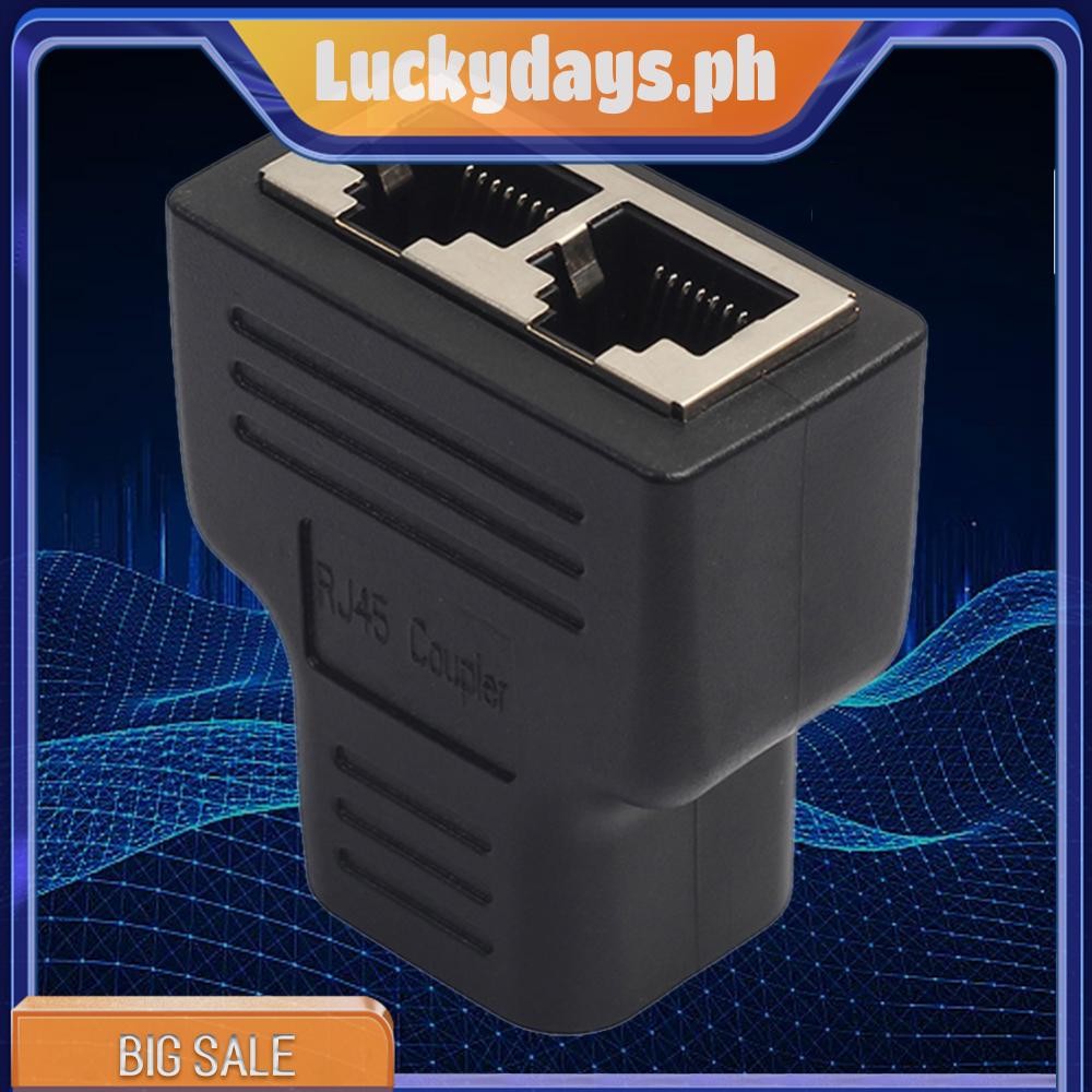 RJ45 Splitter Adapter 1 to 2 Dual Female Port CAT5/CAT 6 LAN Ethernet ...