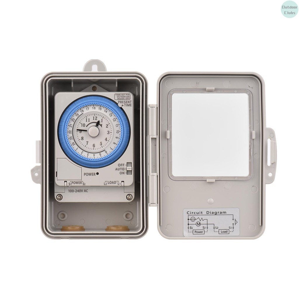 Mechanical 24 Hours Timer Switch IP53 Rating Programmable Electrical ...