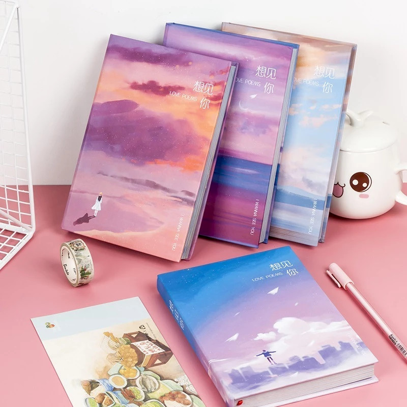 X.G A5 Diary Cute Korean Student Full Color Page Notepad Thick Notebook ...