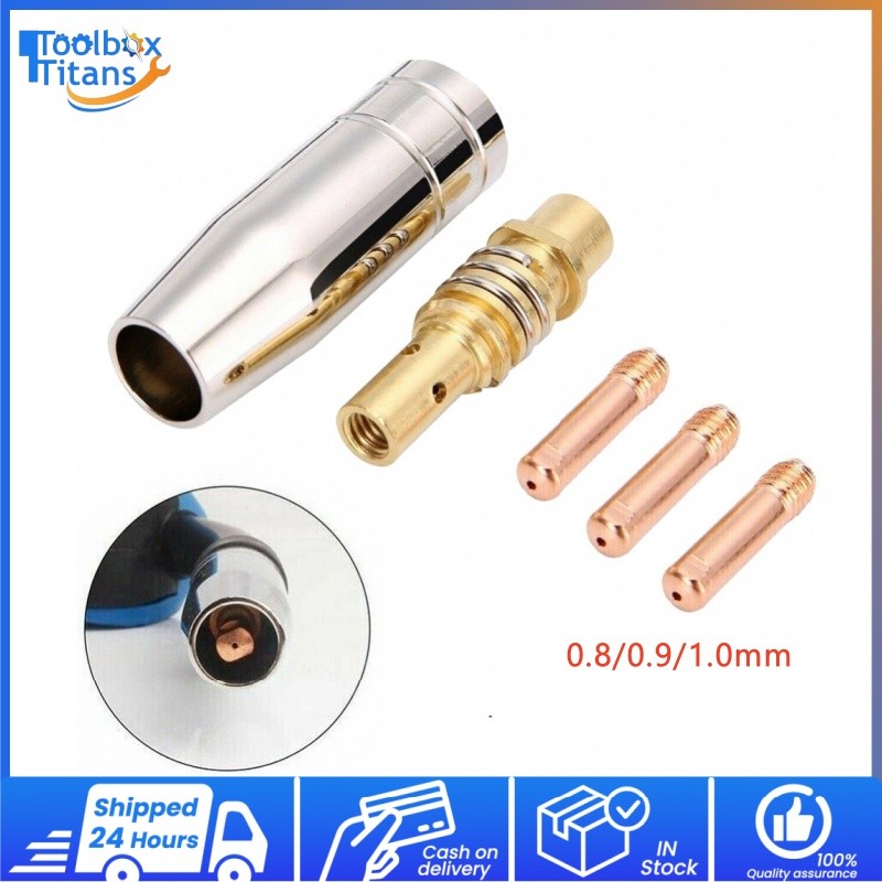 5pcs/set MIG Welding Contact Tip Guard Nozzle 0.8/0.9/1.0mm Contact Tip ...