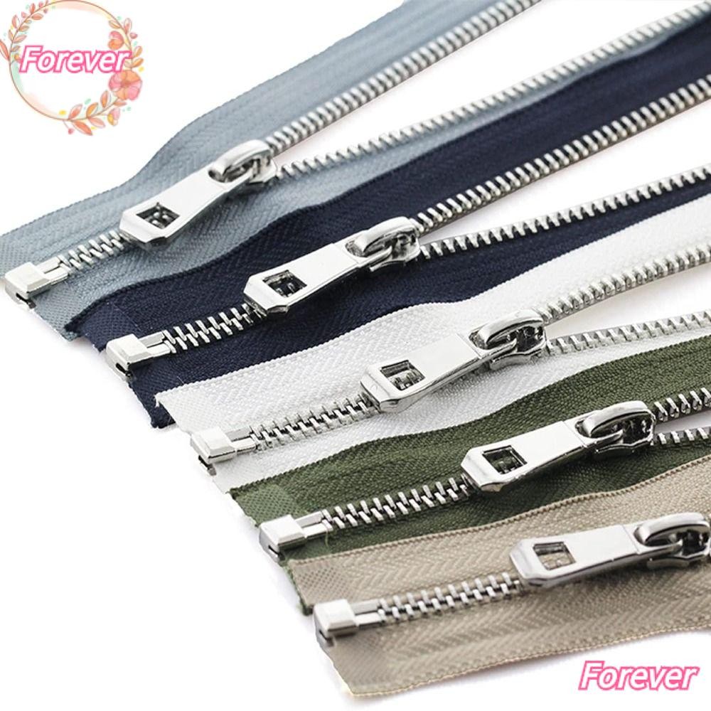 FOREVER 5# Zipper, Metal 45cm/17.72 inch Auto Lock, Hot Platinum Open ...