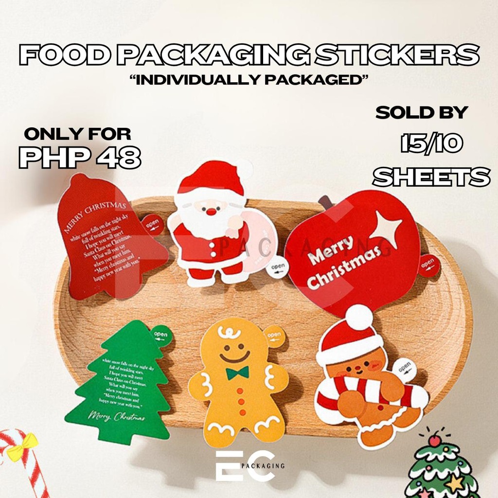 EC CHRISTMAS EDITION T-SERIES FOOD PACKAGING STICKER THANK YOU STICKER ...