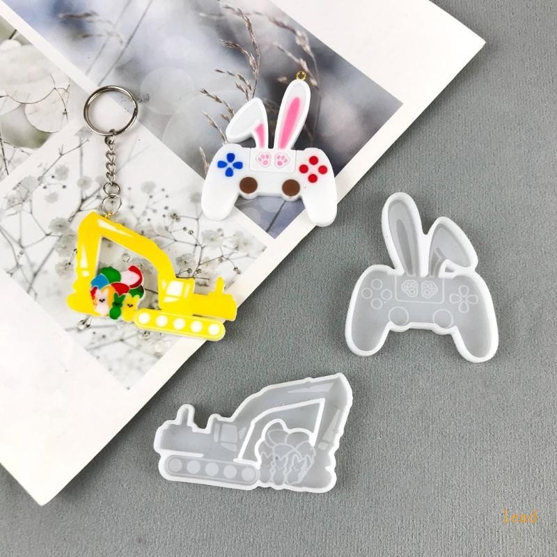 lead GameHandle Rabbit Excavator Egg Keychain Mould Crystal Epoxy ...