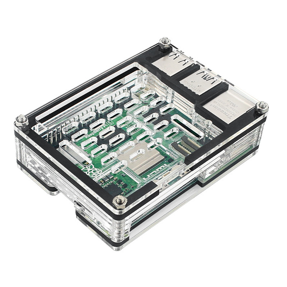 Clear Acrylic Case Support Official Active Cooler Fit for Raspberry Pi ...