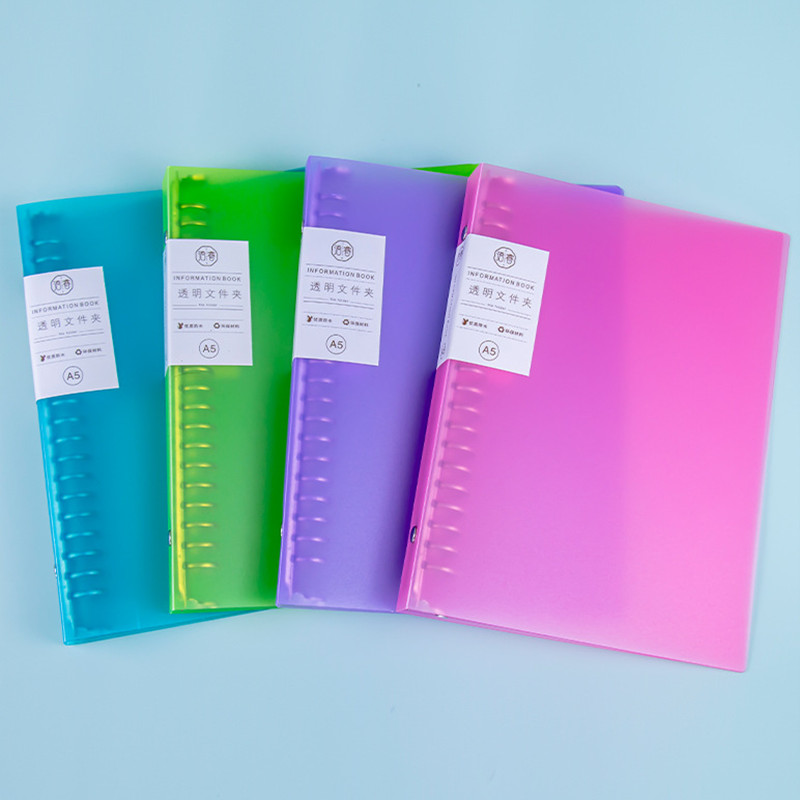 Notebook Binder Refillable Loose-leaf Notebook Shell Pink Purple A5 B5 ...