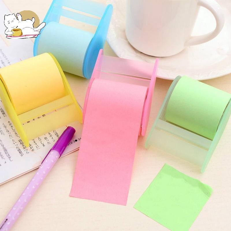 Multicolor Sticky Note Rolls, Dispensers, Tape Dispensers, Cute ...