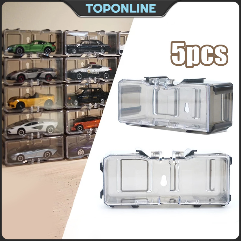 5Pcs Hot Wheels Storage Box 1:64 Scale Stackable Matchbox Mini Toy ...