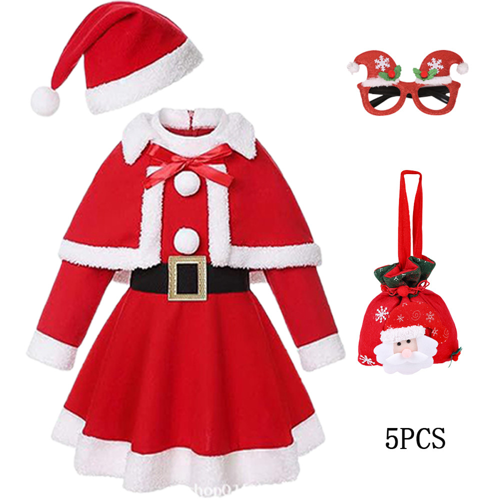 Xmas Party Carnival Cosplay Clothes Chirldren Christmas Dresses For ...